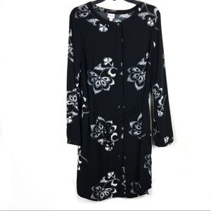 MERONA Black and White Belted Midi Dress Size XL